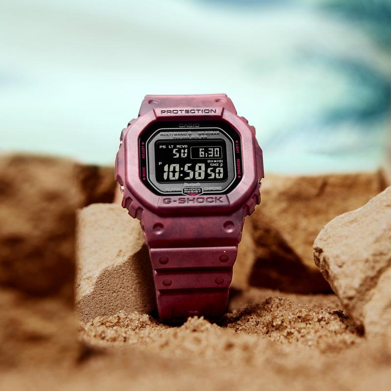 Casio DIGITAL Series-B5600 Square Retro Classic Small Square Waterproof Quartz Movement Resin Strap Japanese and Korean Watch Men's GW-B5600SL-4PR