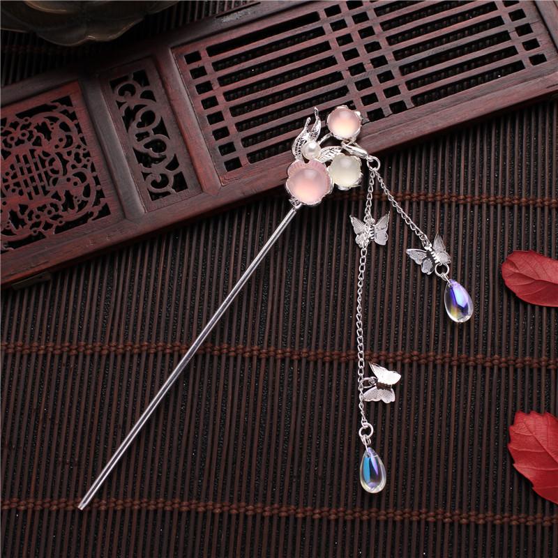 Fashion Tassel Hair Claw Cat Claws Plate Hairpin Bridal Headdress Hair Sticks Jewelry Ornaments Ancient Style Hair Chopsticks