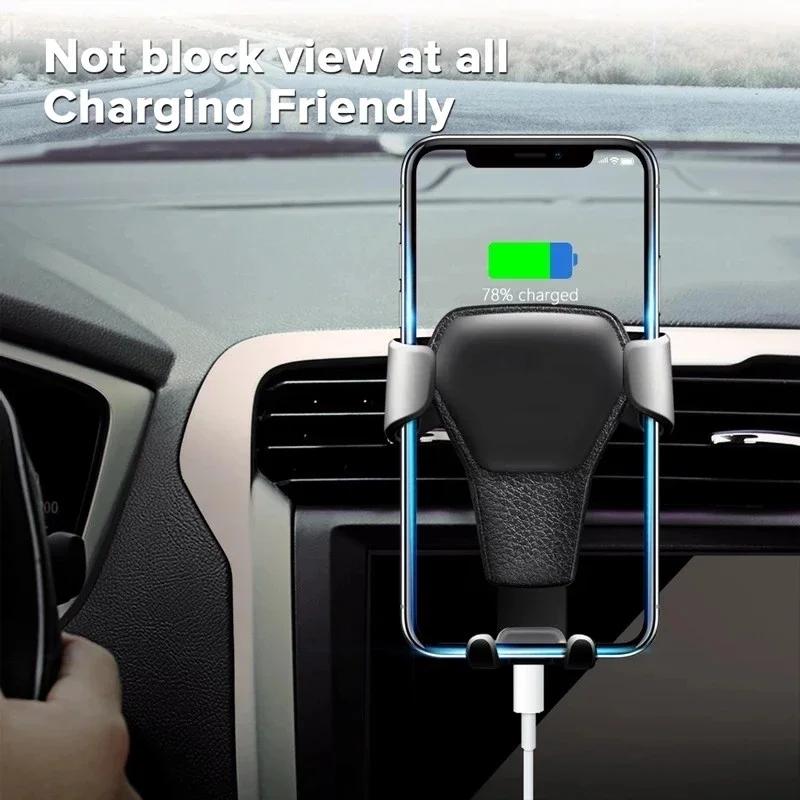 Gravity Car Phone Holder For Air Vent Clip Mount Mobile Cell Stand Smartphone GPS Support For iPhone 13 12 Xiaomi Samsung Phone