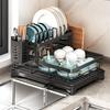 Cross-border Kitchen Sink Storage & Drainer Rack for Bowls, Dishes, and Utensils