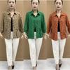 Women's Plus Size Polka Dot Sun Protection Cardigan Jacket Spring Mom's Outfit 3/4 Sleeve Thin Loose Shirt