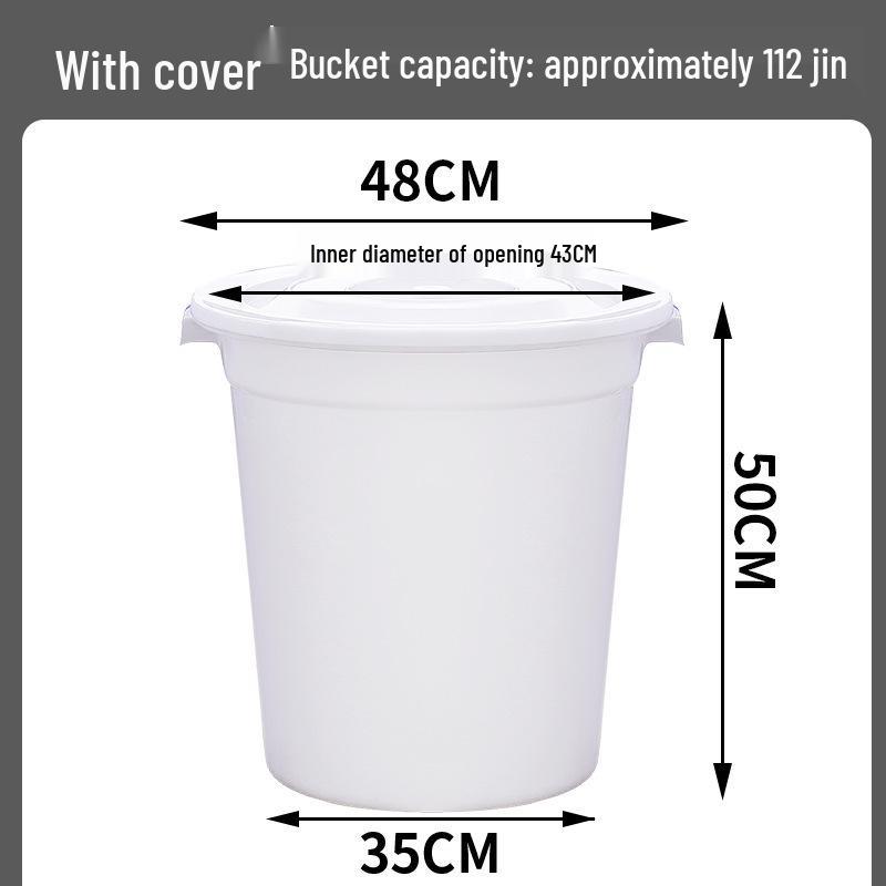 Durable Round Plastic Bucket with Lid for Household Water Storage, Large & Extra-Large Capacity