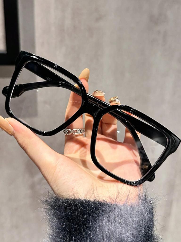 1Pc/2Pcs/3Pcs/4Pcs Elegant, Simple and Stylish Geometric Glasses with Transparent Lenses, Suitable for Daily Office Reading