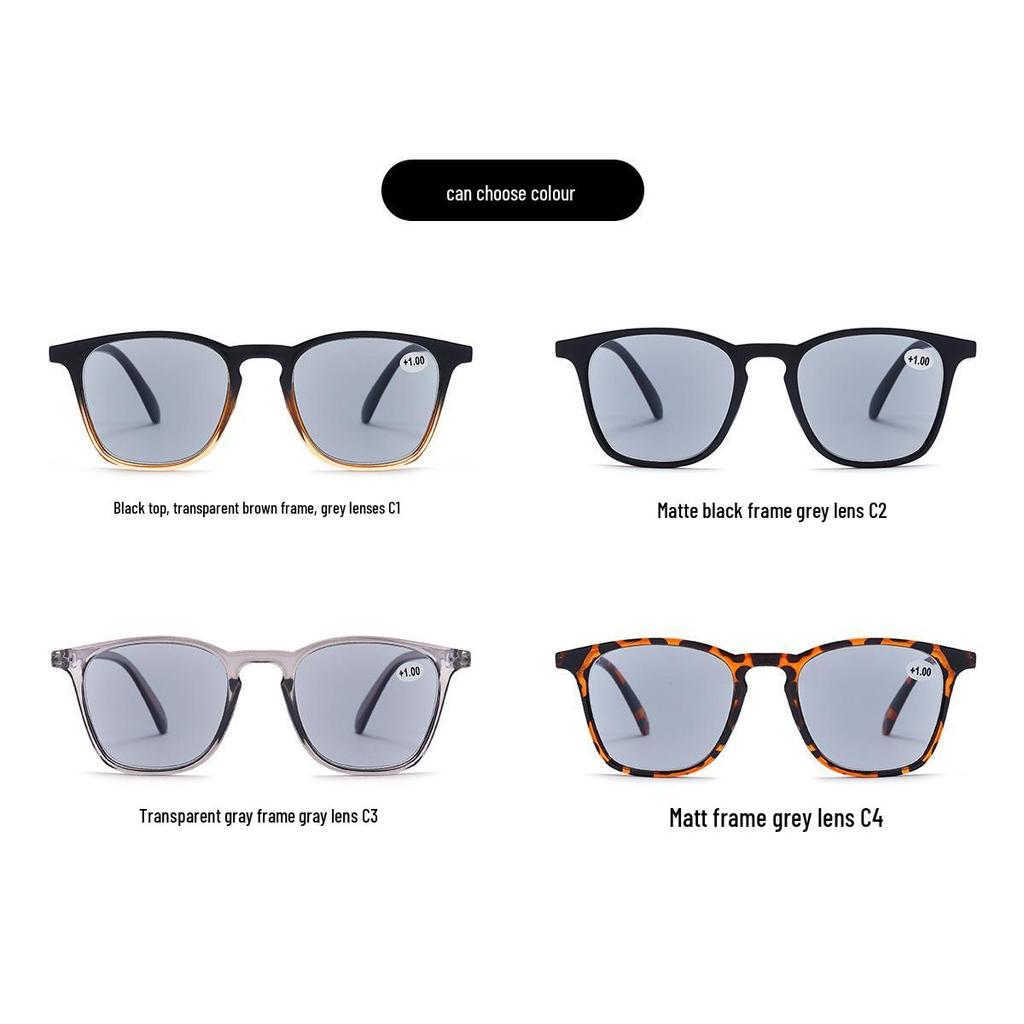 B8200-T HD Okulary do czytania z filtrem UV i zausznikami na sprężynkach - Stylowe okulary przeciwsłoneczne