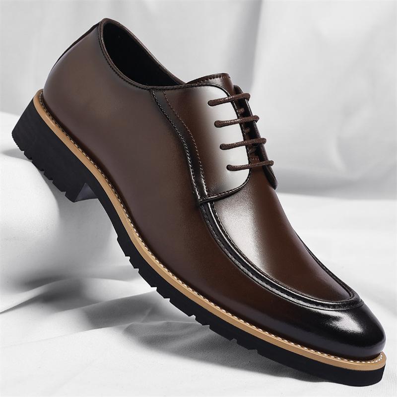 Leather shoes business leather shoes large size three joint leather shoes men pointed suit shoes men