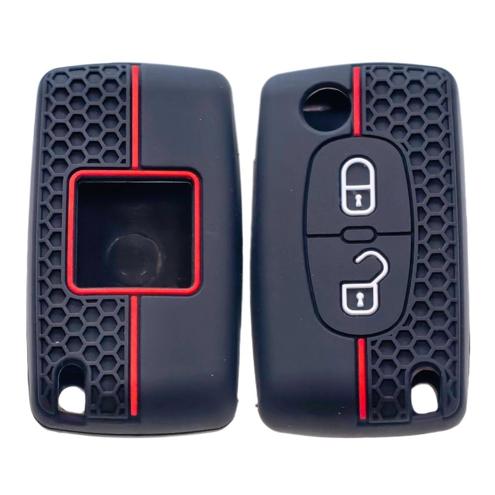 Citroen C2 C3 C4 C5 C6 Xsara Berlingo Peugeot 207 307 308 407 607 807 Koruyucu Anahtarlık İçin Silikon Flip Uzaktan Kumandalı Araba Anahtarı Kılıfı