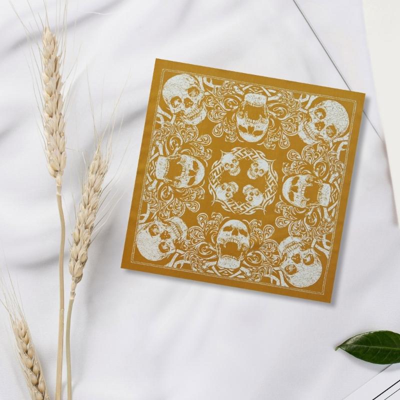 Foulard Multiuso con Stampa Teschio per Street Dance Copricapo con Stampa Digitale per Attività all'Aperto Ciclismo Escursionismo Foulard