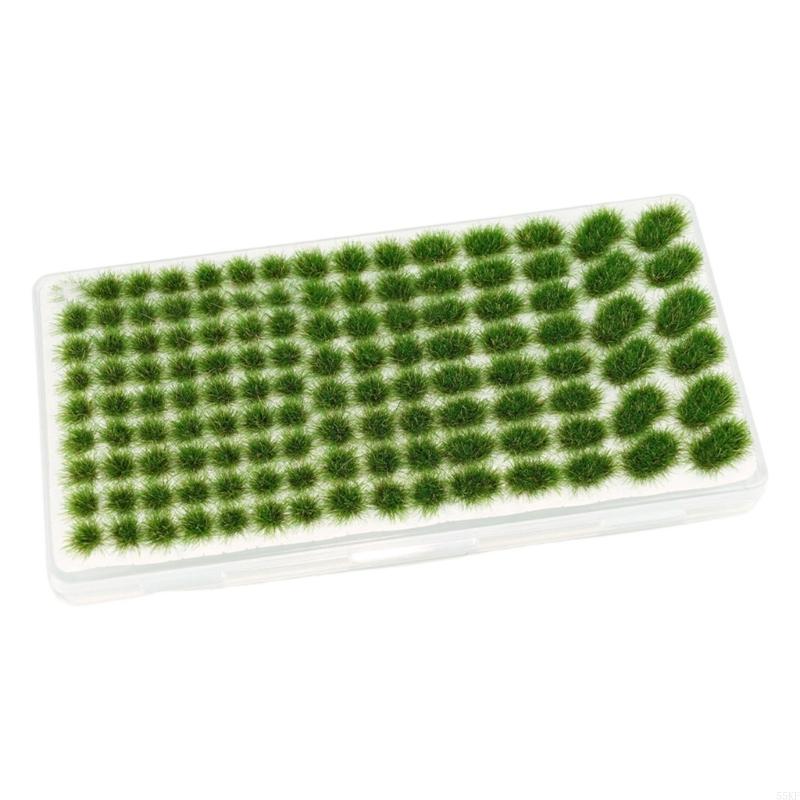 Static Grass Tufts Terrain Model Set Artificial Grass for Train Landscape, Railway Scenery, Miniature Shrub & Bushes 55KF