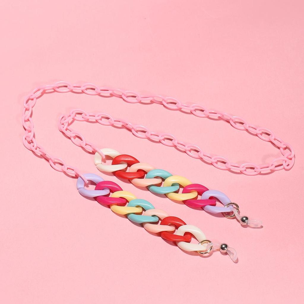 Korean Star Style Candy Color Acrylic Chain Lanyard for Masks & Eyeglasses