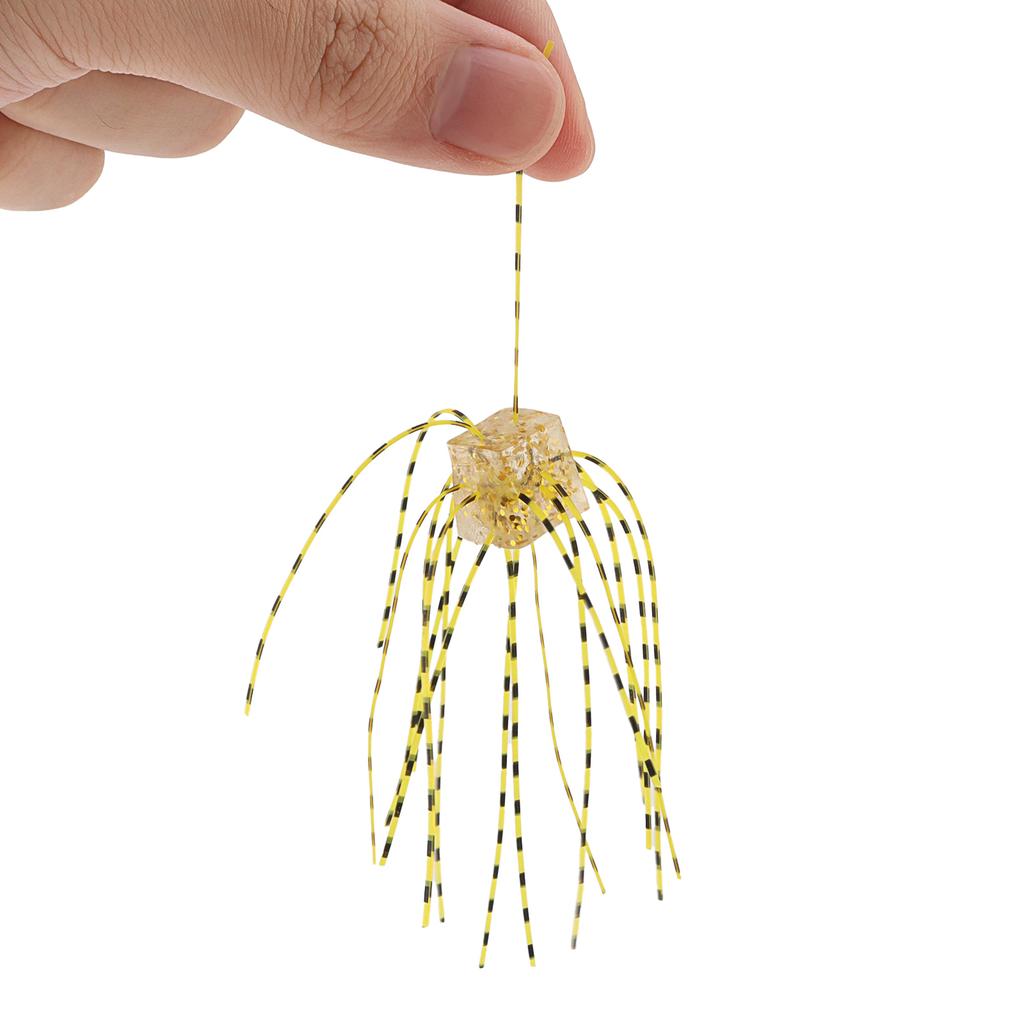 6 pcs Handmade Soft Dice Fishing Lures for Drop Shot / Texas / Jig / Finesse Rig with Slow Sinking Tentacles,Panfish and Trout Baits
