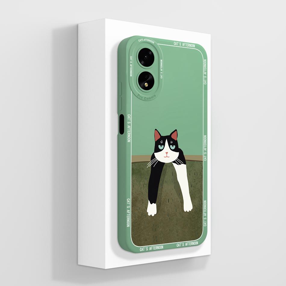 For Oppo A38 Case Oppo A18 Cover Cute Panda Soft Liquid Silicone Back Covers For Oppo A 38 4G Full Protection Phone Housing Capa