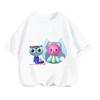 Gabby's Dollhouse Casual T Shirt Summer Cute Cartoon Print Fashion Crew Neck Tops For Children 3-14