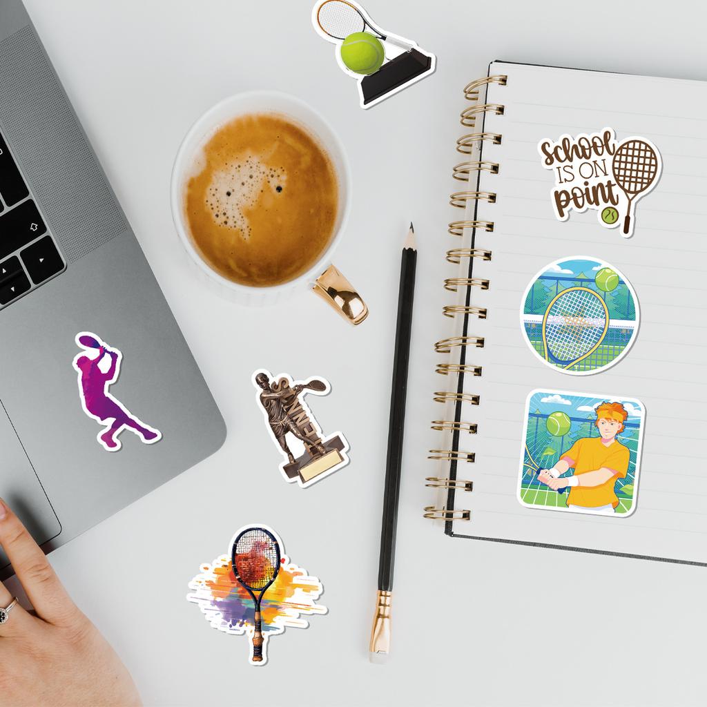 50 Sports Tennis Doodle Stickers Water Cup Skateboard Waterproof Decorative Stickers Children DIY Sports Stickers