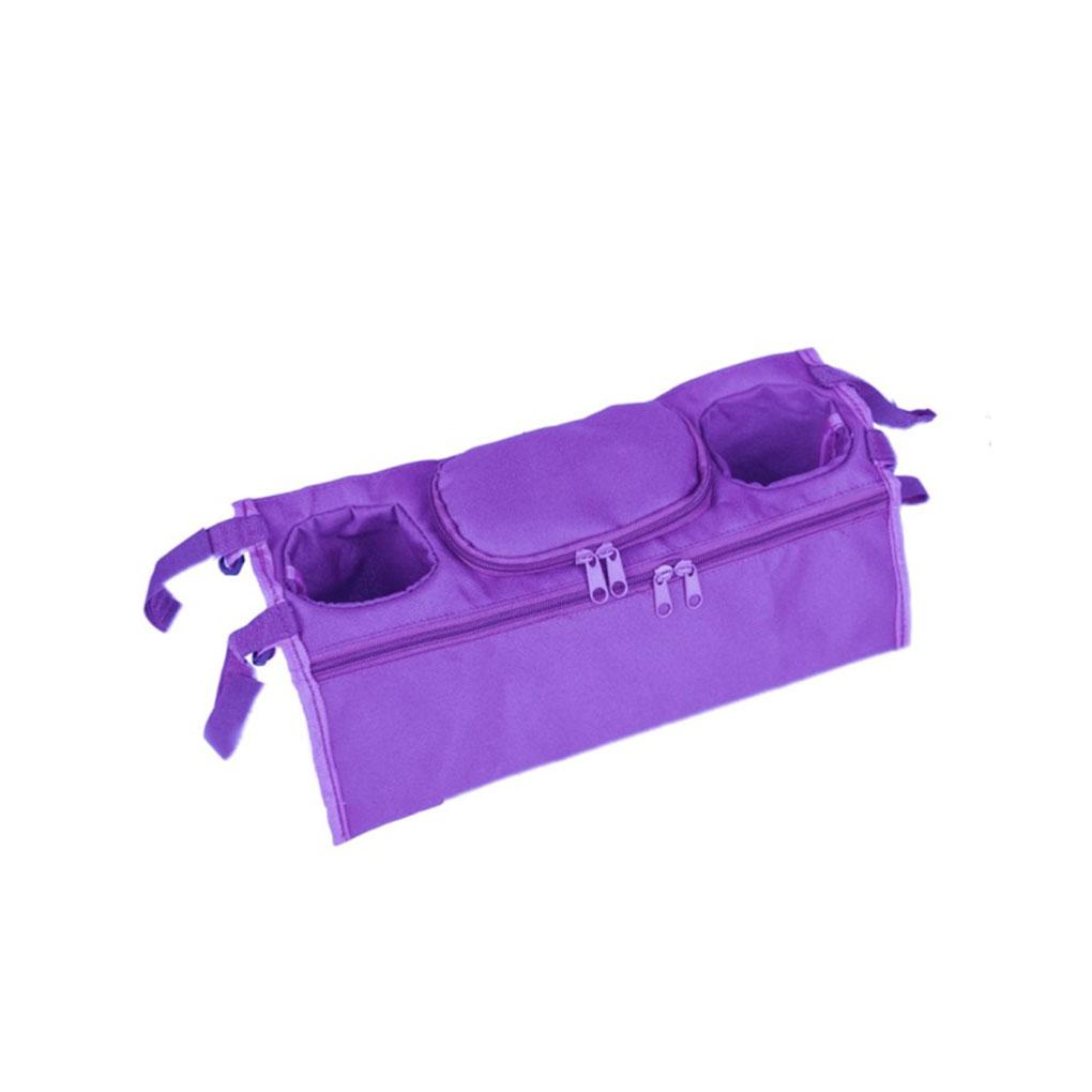 

Baby Stroller Hanging Bag Waterproof Toddler Pushchair Diaper Cup Organizer Holder Outdoor Hiking Picnic Accessories фіолетовий