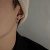 Silver Plated Men's Trendy Stud Earrings - Bad Boy Style Hoops Jewelry