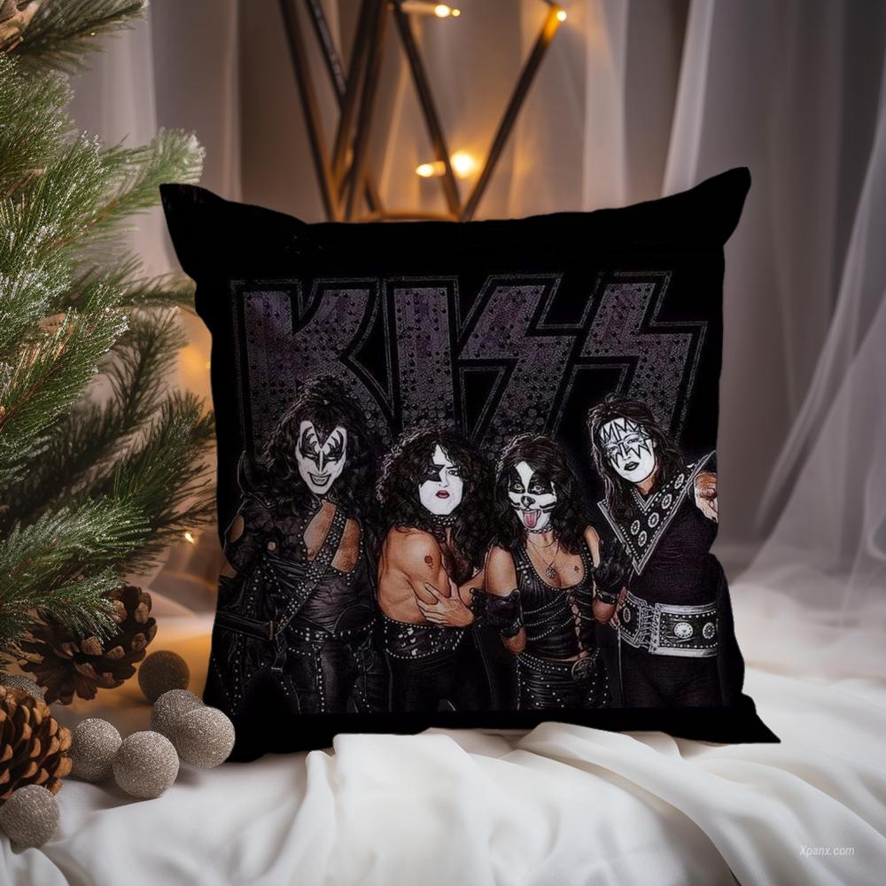 Rock K-Kiss Band Music Cushion Cover Premium Comfort Reversible Pillow Cove -Two in One Design for Any Room & Car Interior