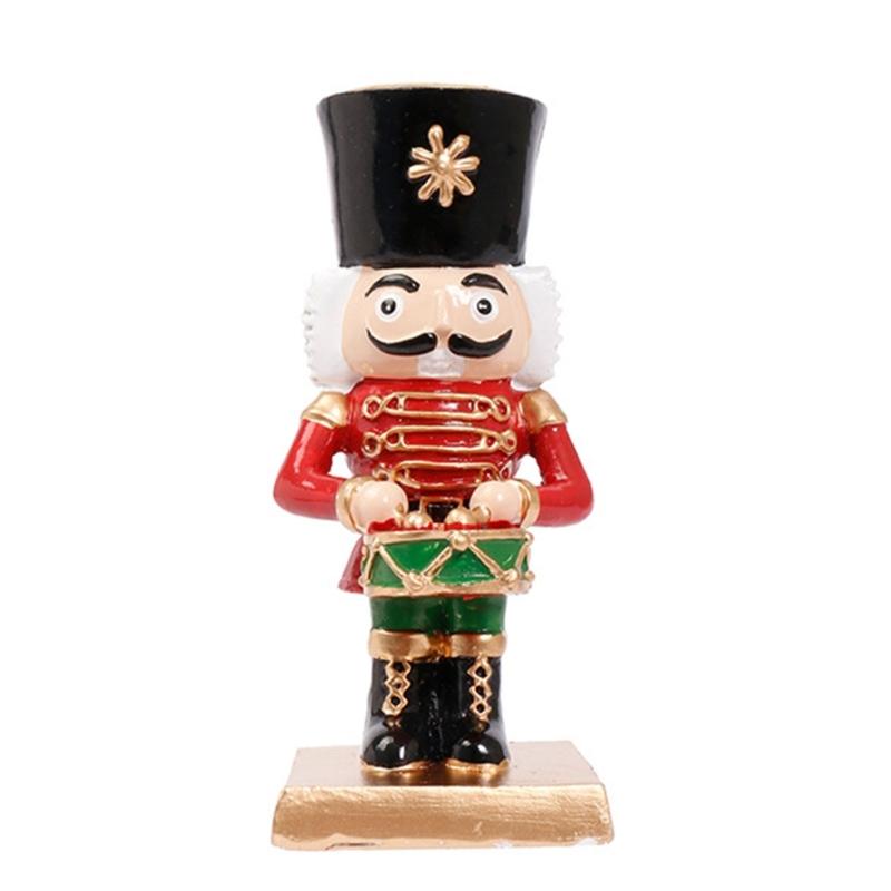 652F Christmas Nutcrackers Ornament Wooden Nutcrackers Figure Holders Table Centerpieces Christmas Decorations Gift