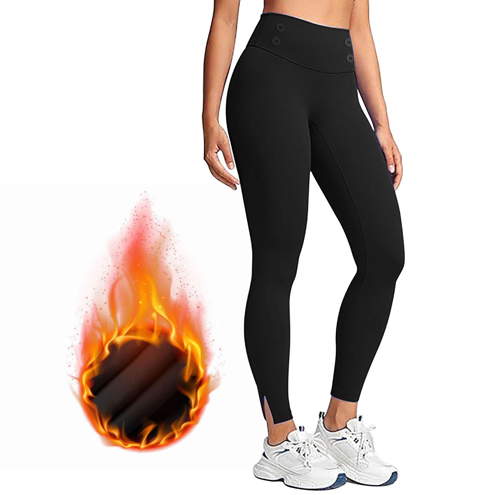 

Fashionable Solid Color Warm Pants Leggings Yoga Pants High Waisted Slim Fit Casual Pants XL чёрный