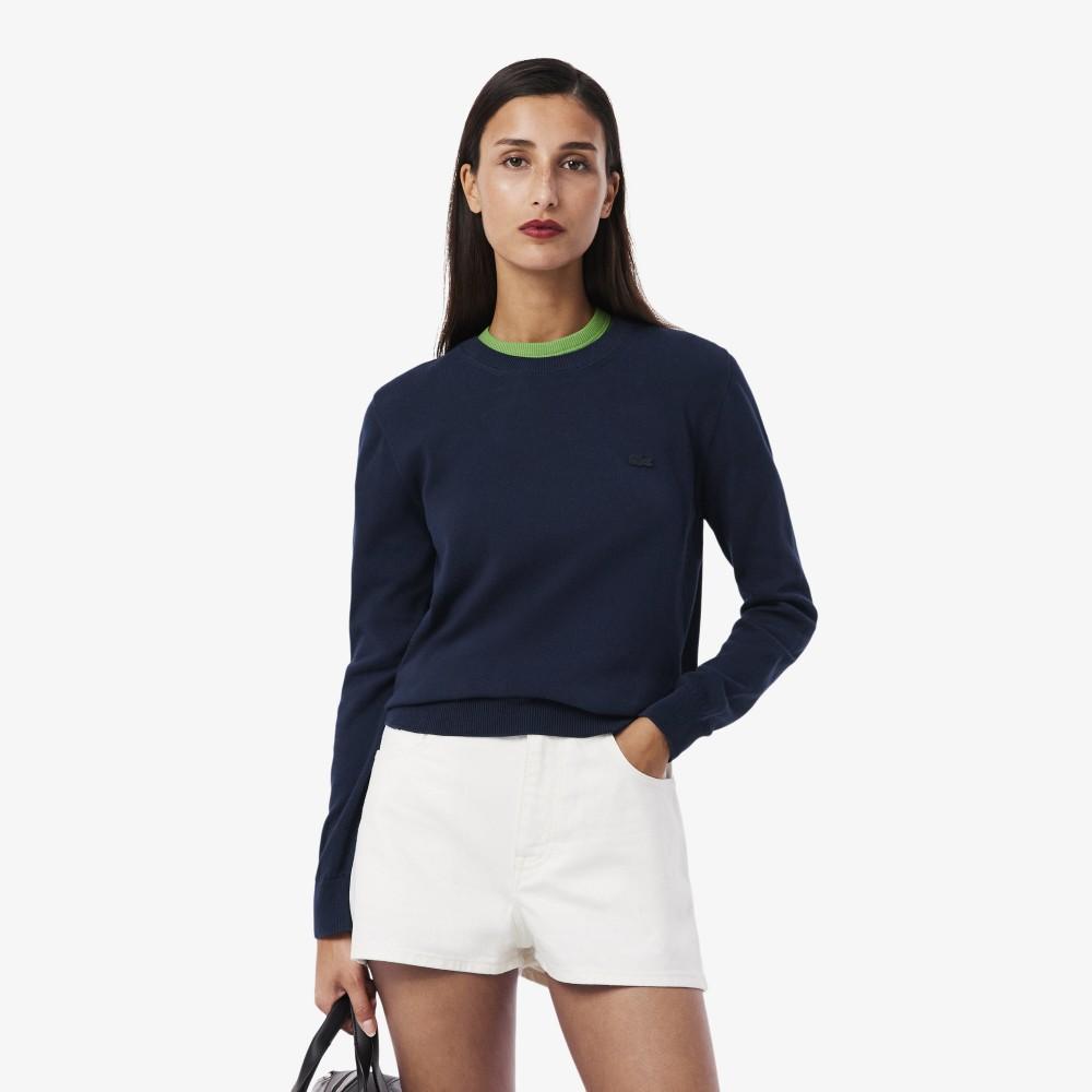 Lacoste Women's Light Cotton Crewneck Sweater AF4145-56G166