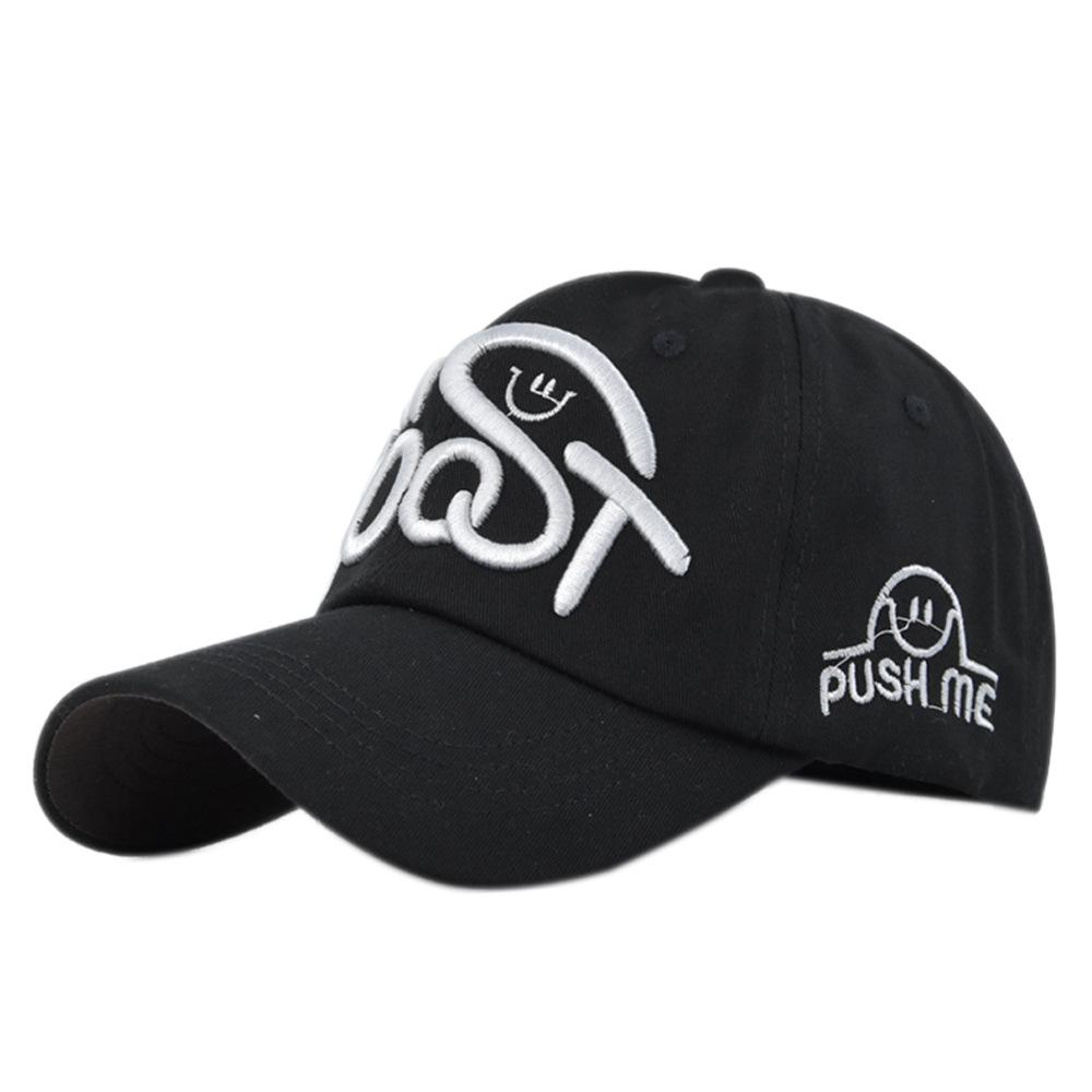 K-style boost large embroidered peaked cap baseball cap stereoembroider peaked cap curved brim easiest for match sun hat adjustable