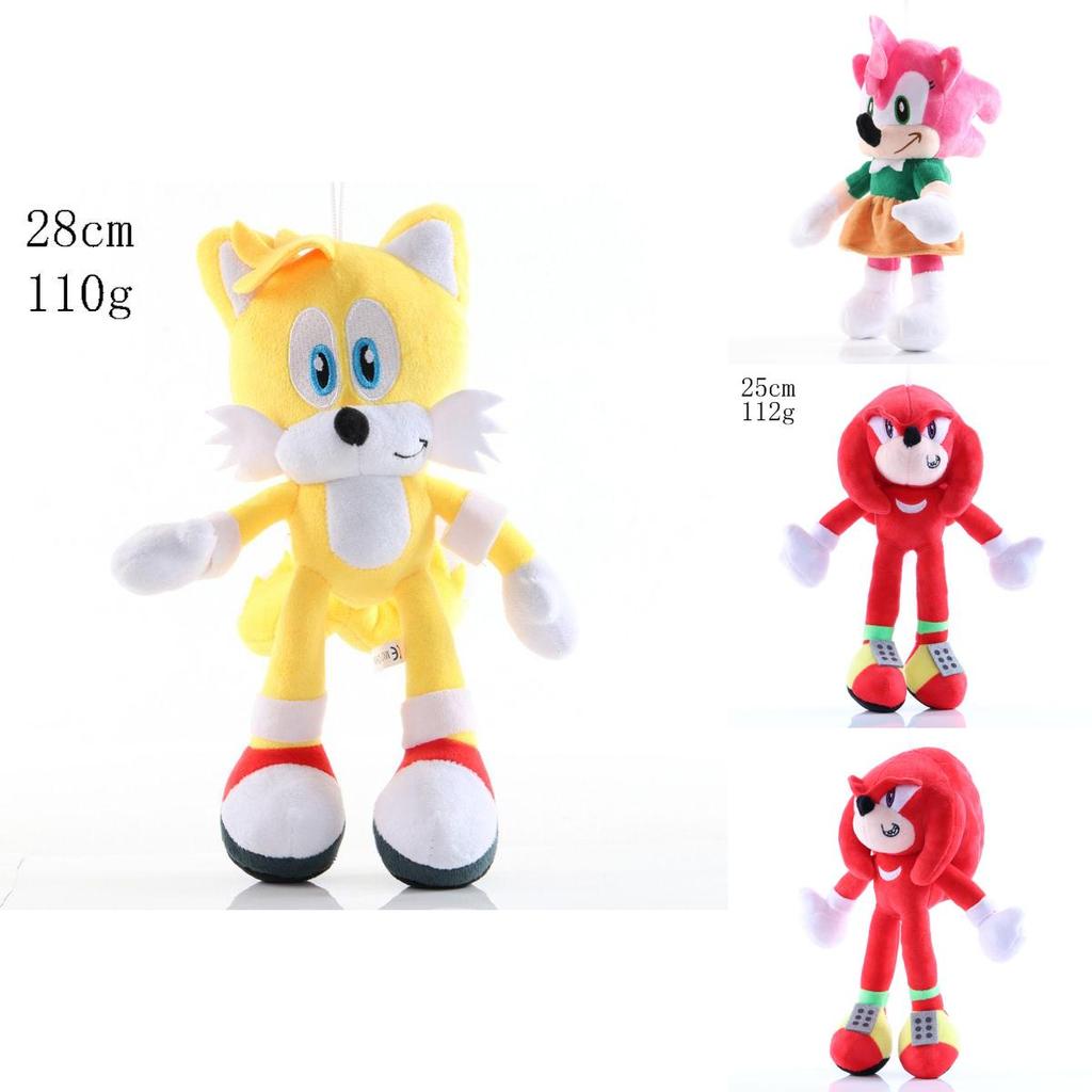Adorable 28cm Sonic The Hedgehog Shadow Amy Rose Knuckle Tail Plush Toy For All Ages