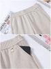 Mom's High-Waisted Drapey Wide-Leg Pants for Autumn/Winter - Plus Velvet for Middle-Aged and Elderly Women