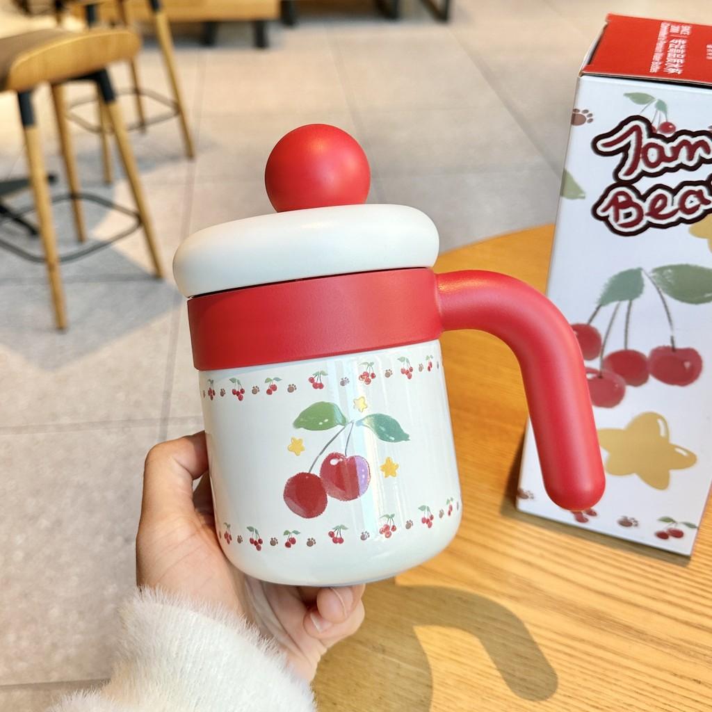 Cherry Series Insulated Travel Mug With Vacuum Stainless Steel For Students And Office Use