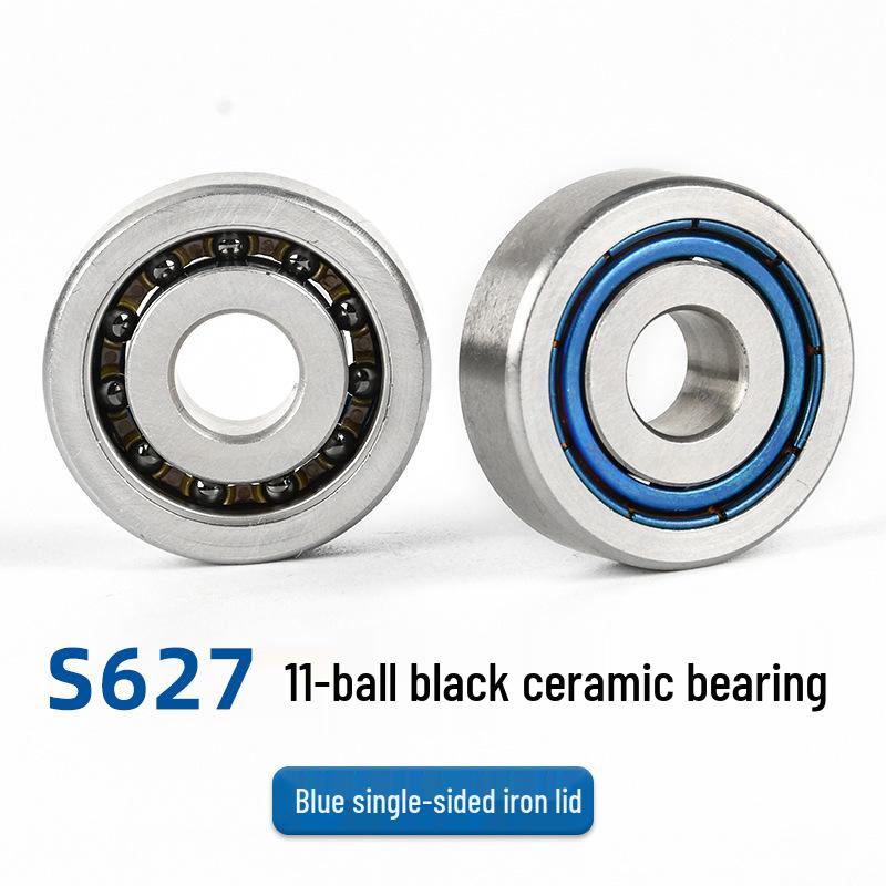 

High-Speed S608 Black Ceramic Roller Skate and Skateboard Bearings with 11 Silicon Nitride Balls.