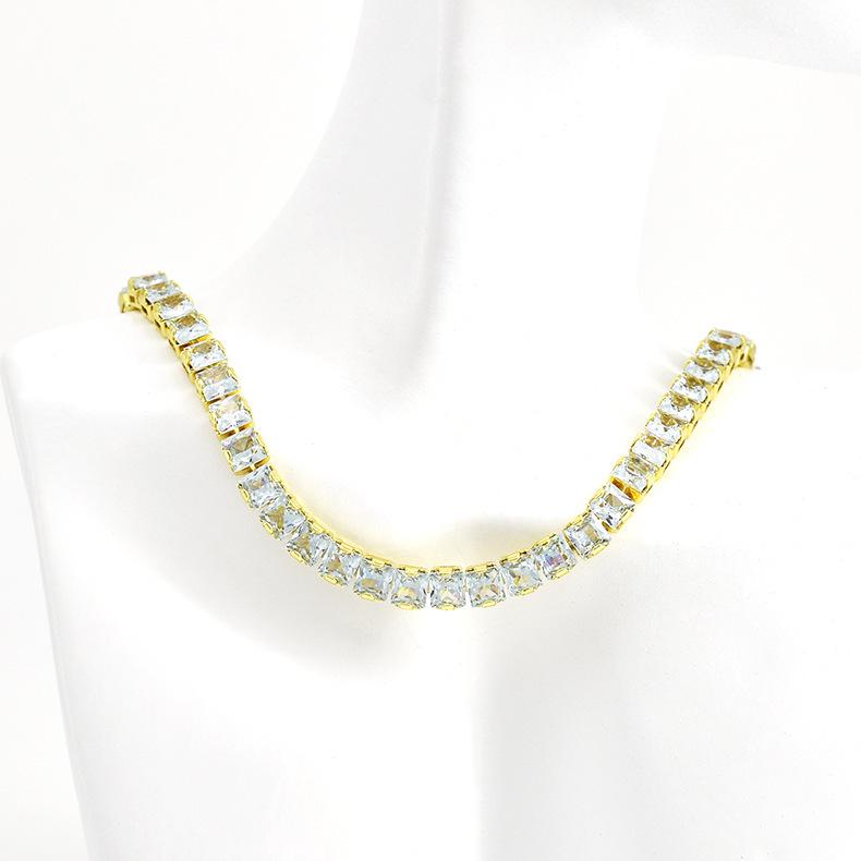 Damen Bunte Zirkon Schlüsselbeinkette - Super glänzend, vielseitiger Modeschmuck