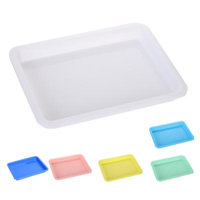 10Pcs Painting Plates Plastic Art Trays Stackable Non-Slip Design Widely Used Easy To Clean DIY Projects Colored Serving Trays