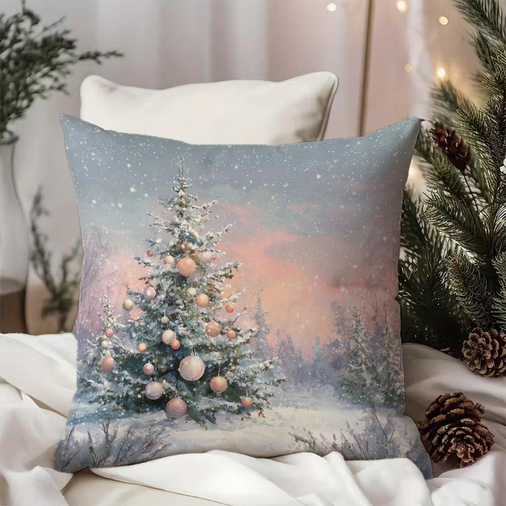 Christmas Tree-Themed Pillow Coverssuitable For Sofa Car Bedroom Decorative Cushion Cover Pillow Cover