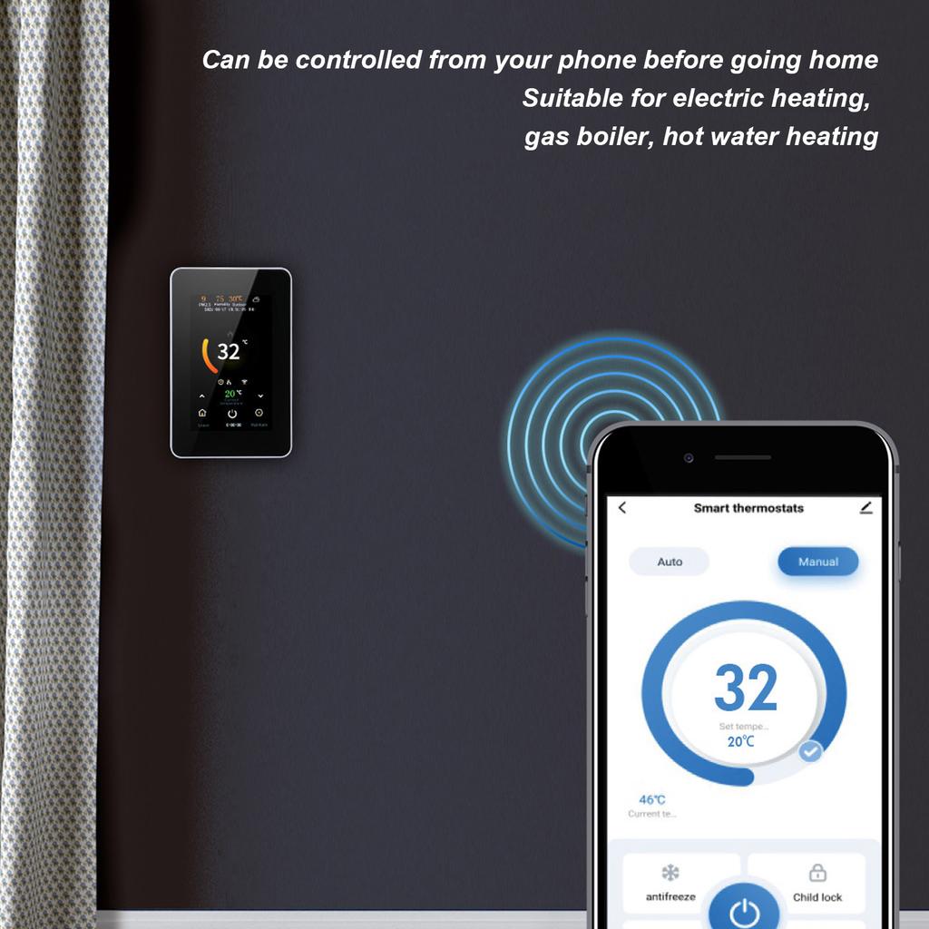 WiFi Thermostat LCD   Smart Thermostat for Electric Floor Heating Home Hotel AC 85‑275V