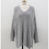 Winter Solid Loose Casual V-neck Sweater Women Simple Fashion All-match Pullover Sweater Female Knitting Top