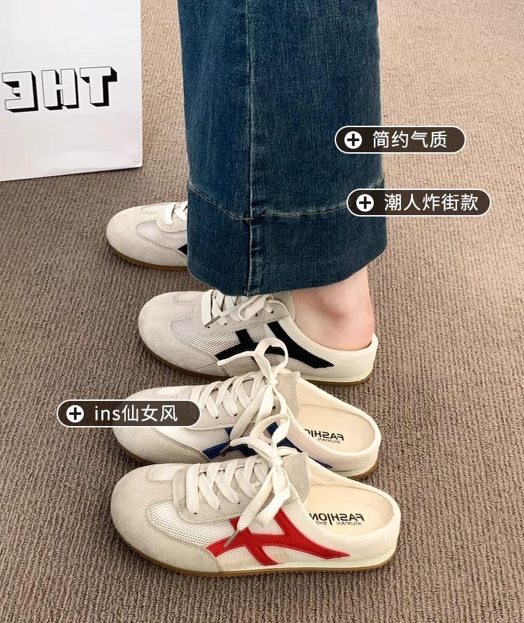 Fashion Popular Bag Head Shoes Women's Outer Wear 2025 Spring and Summer New Breathable Flat Shoes Without Heel Lazy Shoes