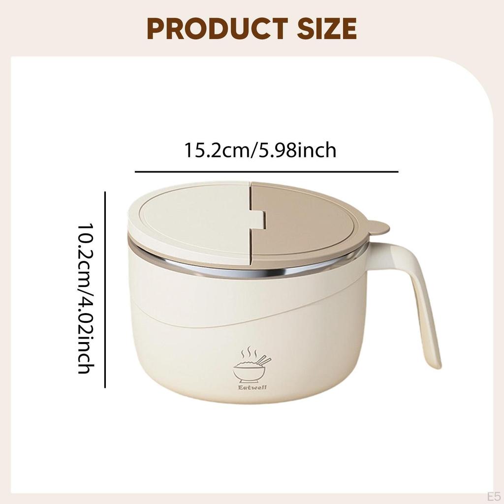 with Lid, Round Soup Bowl, Kitchen Utensil, Household Accessory, Large Capacity Cereal Container,