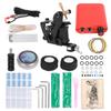 8 Wraps Tattoo Coil Machine Red Mini Tattoo Power Supply Complete Tattoo Liner Machine Set