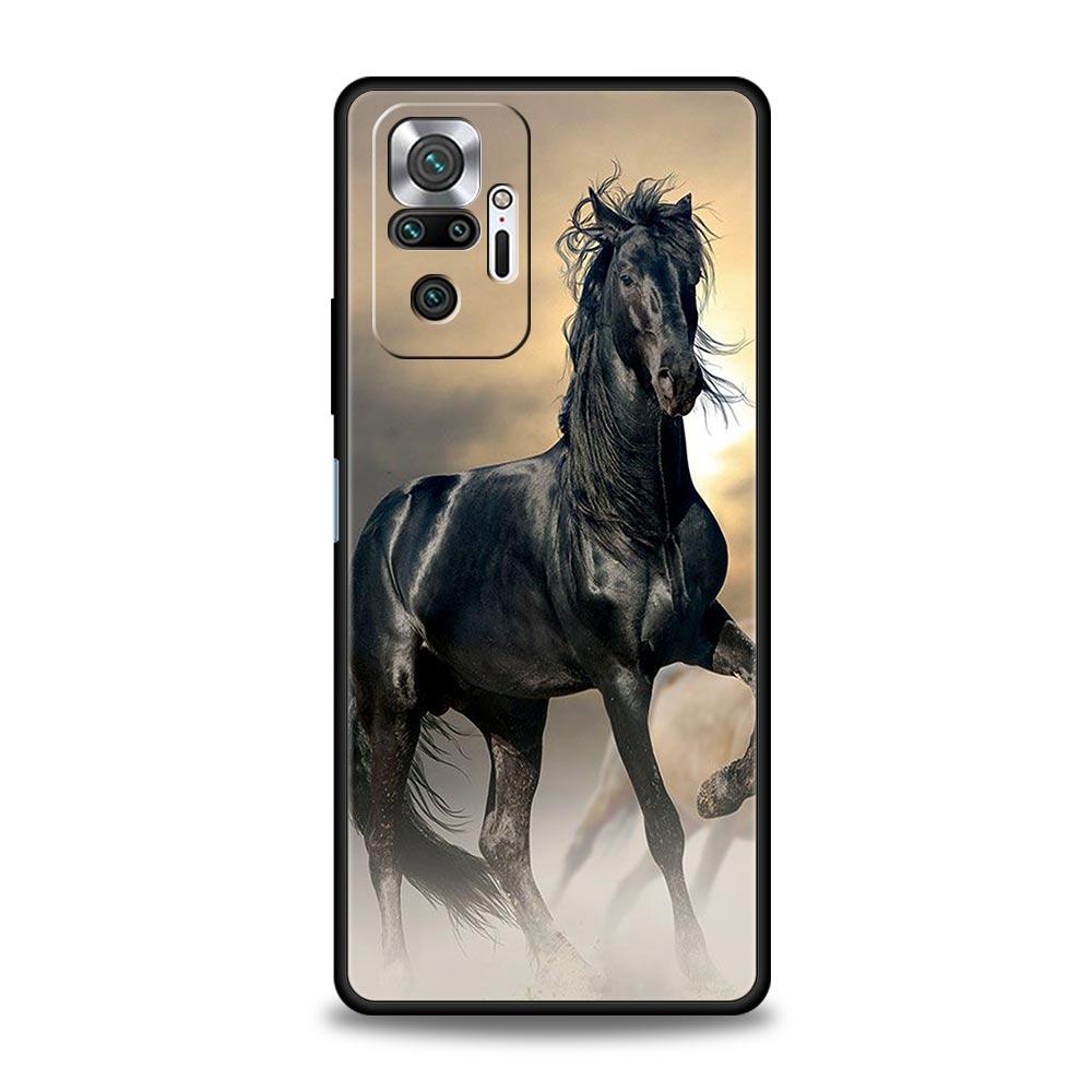 Running Horse Animal Phone Case For Xiaomi Redmi Note 13 12 5G 11 10 Pro Plus 4G 9S 9 8 7 9T 13C 10C 9C 9A Soft Silicone Cover