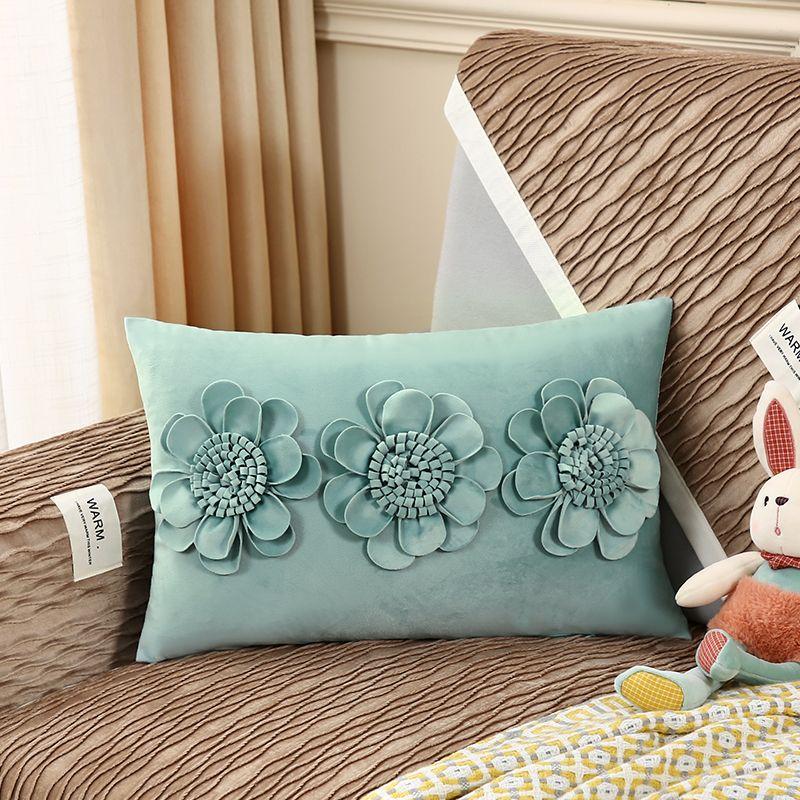 Pillowcase, Pillow, Pillow, Waist Pillow, Flower Living Room Sofa, Bedhead Cushion, Minimalist Bedhead, Backrest