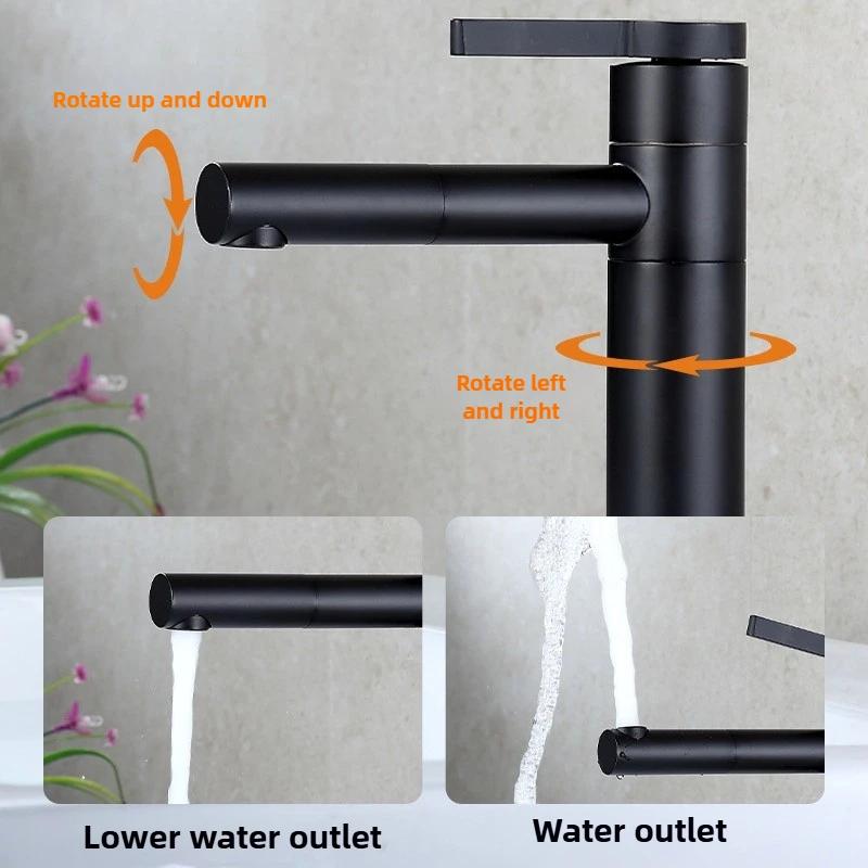 Basin Faucets Brass Bathroom Faucet Vessel Sinks Mixer Vanity Tap Swivel Spout Deck Mounted White Color Washbasin Faucet