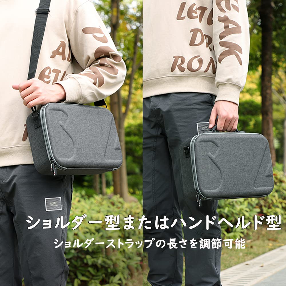 Gdraco TMOM DJI RS3 Mini Hard Shell Carrying Case Portable Travel Handbag Storage Bag with Ball Head Tripod Strap Gimbal Accessory Organizer