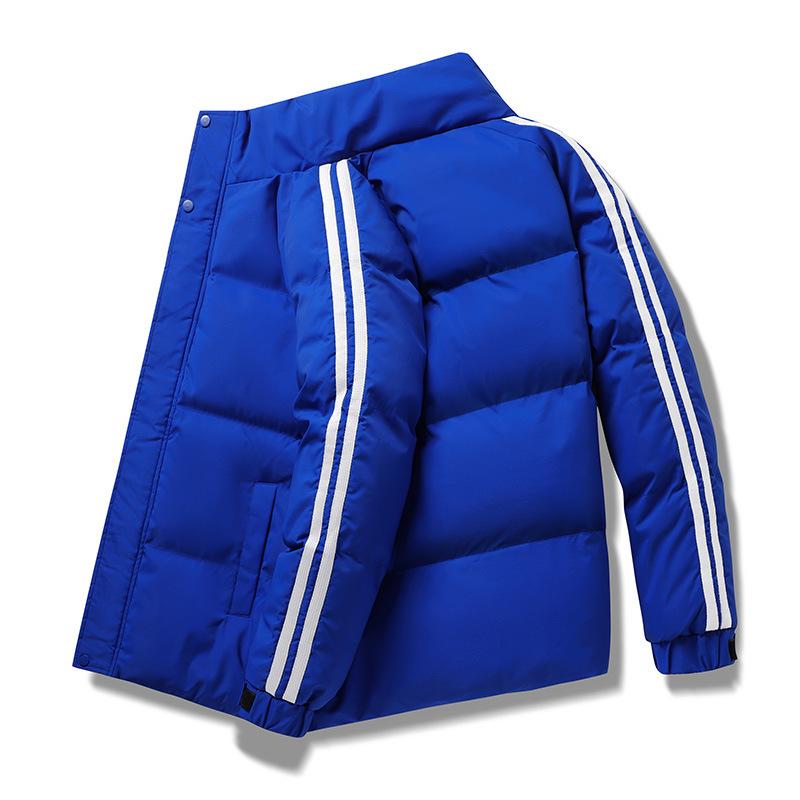 Casual Men's Cotton Jacket Solid Color Loose Winter     Daily Warm