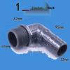 1.5" Black Plastic Elbow for 2.5" Water Pump Conversion