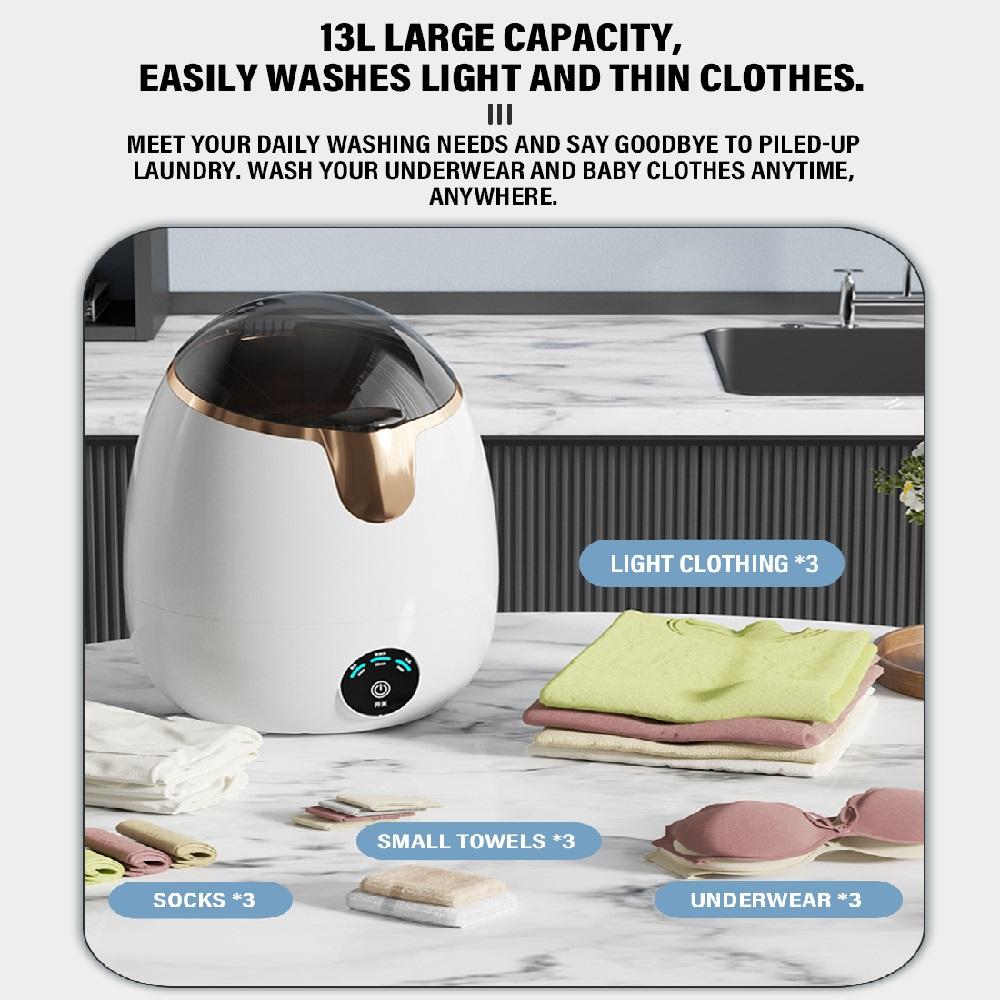 Mini Semi Automatic Single Tub Washing Machine with Top Transparent Window 5kg Capacity Household Use Metal & Plastic