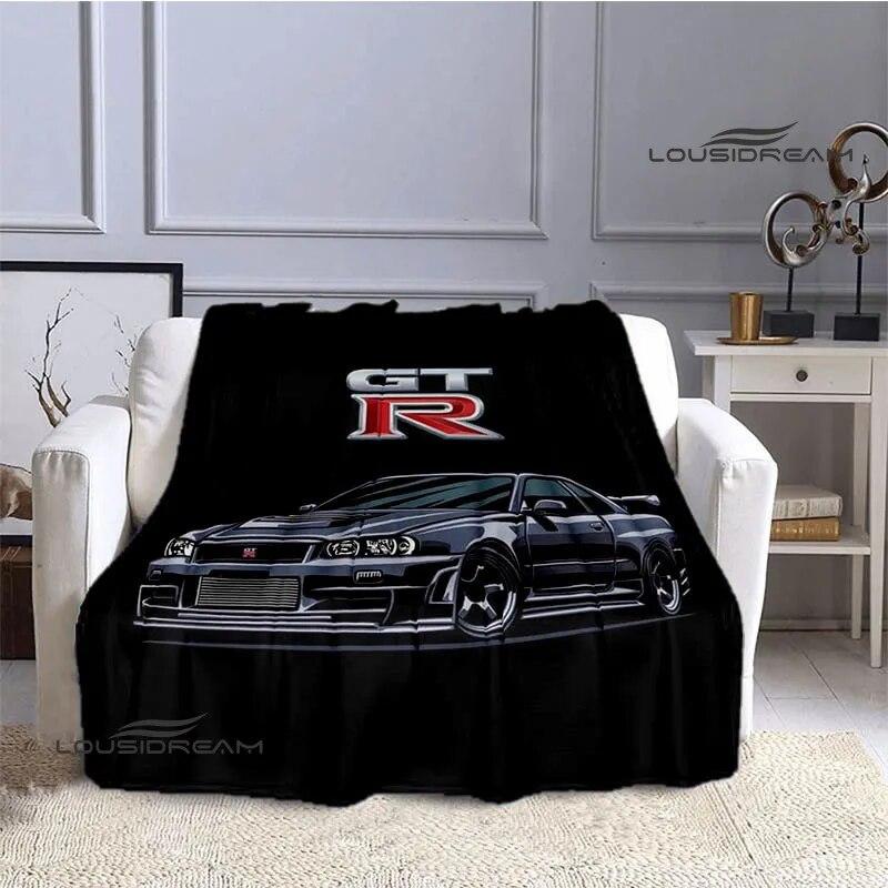 GTR Racing Retro Printed Blankets Warm Blanket Soft and Comfortable Home Travel Bed Blanket Picnic Blanket Birthday Gift