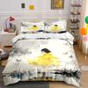 Butterfly Girl Canvas Art Set Soft Comfortable Duvet Cover Bedding Set Included 1*Duvet Cover & 2*Pillowcases, Gift