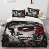 3D Print Horror Gothic Female Skull Dead Girl Comfortable Duvet Quilt Cover Pillowcase Bedding Set Children Bedroom Home Textile
