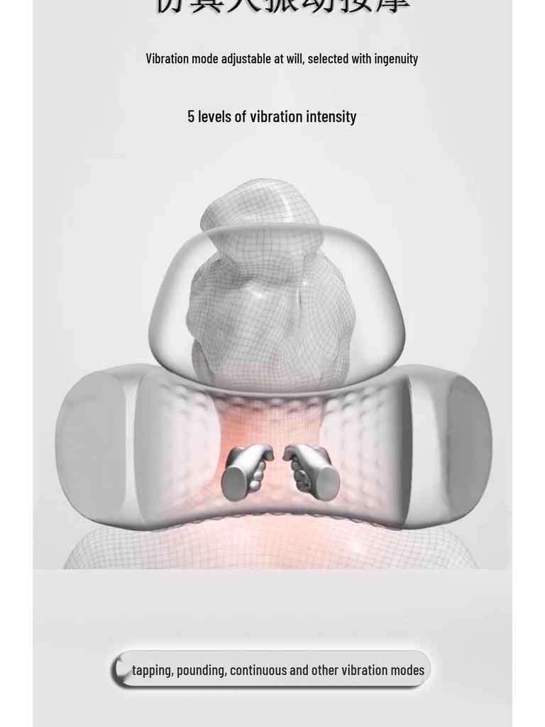 Cervical Massage and Sleep Aid Pillow with Vibration and Heating