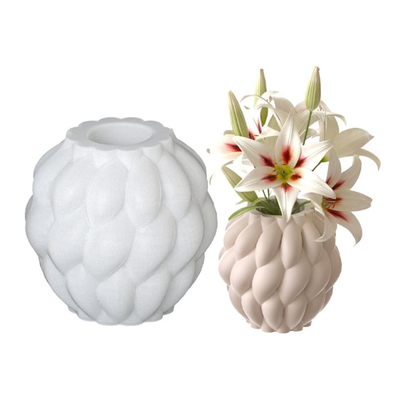 Modern Silicone Vase Crafting Molds Rotating Raindrop Shape Multipurpose Epoxy Moulds for Home Decorative Crafts