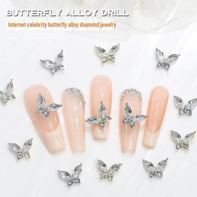 Crystal Bow Nail Accessories: Luxurious, Versatile, Flashy Metal Alloy Diamonds