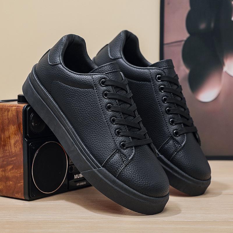 Men's Leather Casual Shoes Fashion Korean Version Skateboard Shoes Youth Sports Tennis Shoes for Men Sneakers Hombre